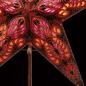 Preview: Ganesha red/white dots - Foldable glowing star, paper poinsettia with 5 points, 60 cm - Kopie